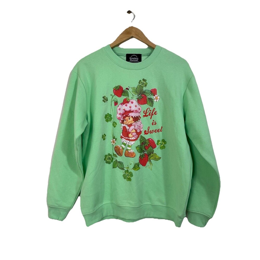 Strawberry Shortcake St. Patricks Day Life is Sweet Crewneck Sweatshirt NWT Med